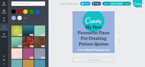 Creating images with Canva