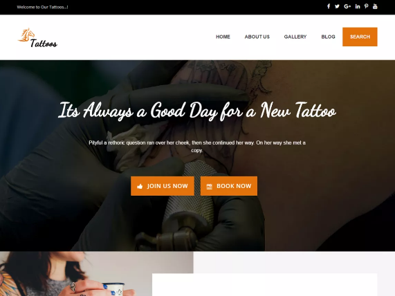 Tattoos wordpress theme