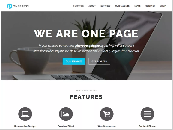 onepress theme