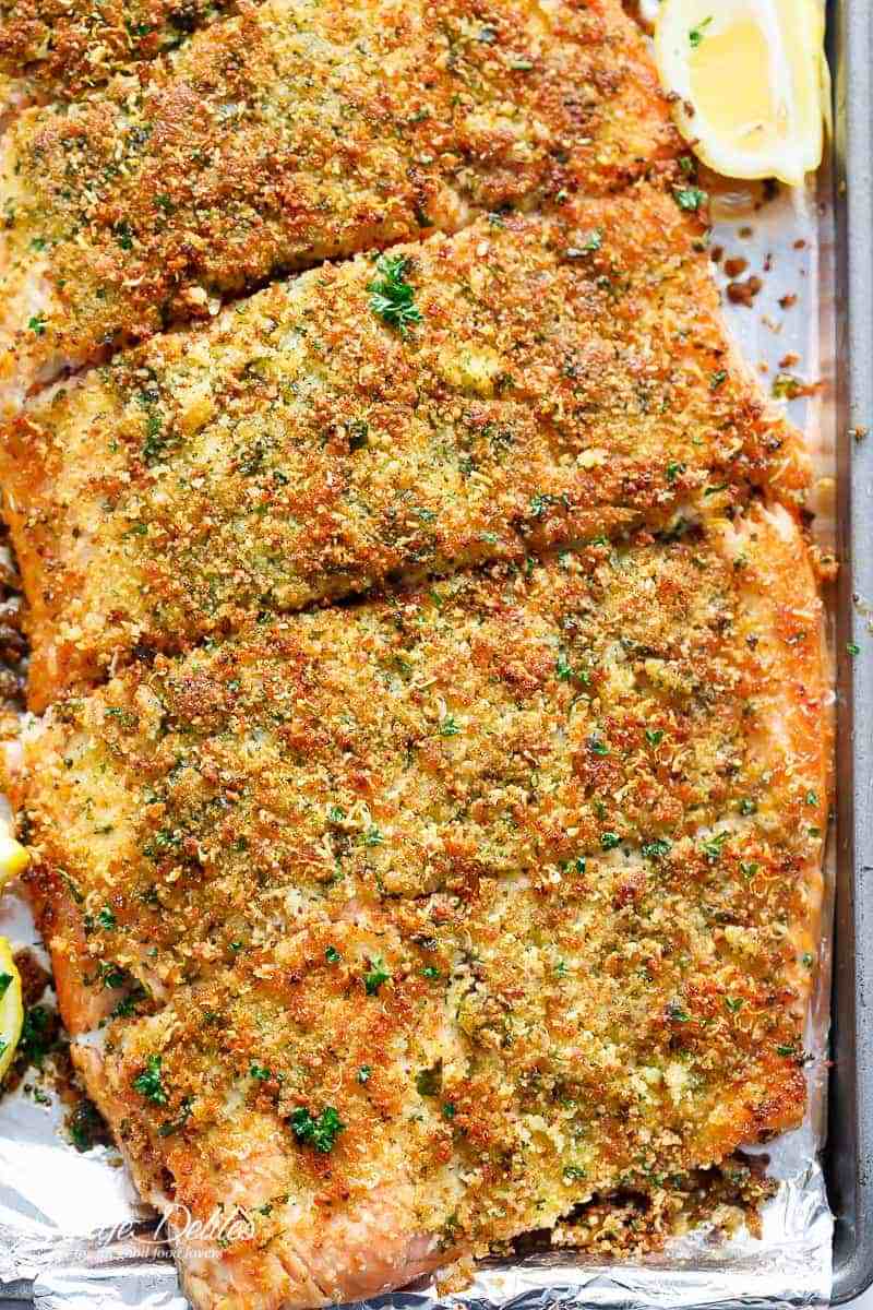 Crispy Garlic Parmesan Salmon