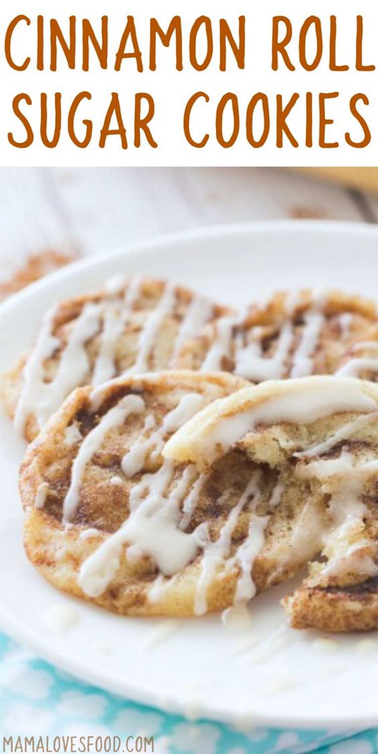 Cinnamon Roll Sugar Cookie Recipe: Cinnamon Roll Cookies are the best part of breakfast and dessert all in one.  When I made these originally, my brother told me I ruined him for life.  And while I think possibly he was being a touch dramatic.  They really are that good.