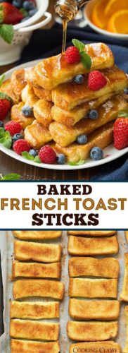 Baked French Toast Sticks (With Honey)