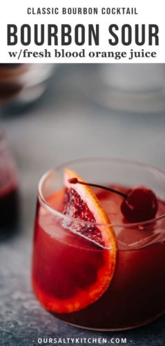 Bourbon Sour Blood Orange Cocktail