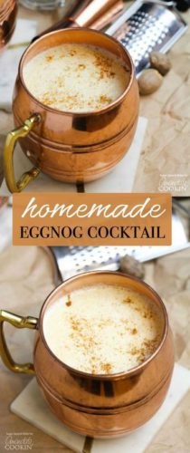 Homemade Eggnog Cocktail Christmas Recipe