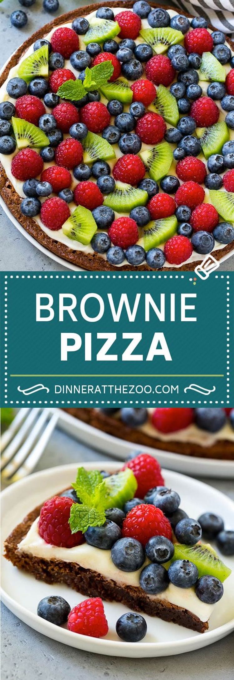 Brownie & Blueberry Pizza Recipe