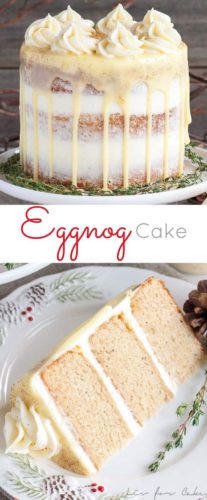 Spiked Eggnog Christmas Cake