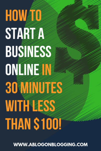 how to start an online business with 100 dollars