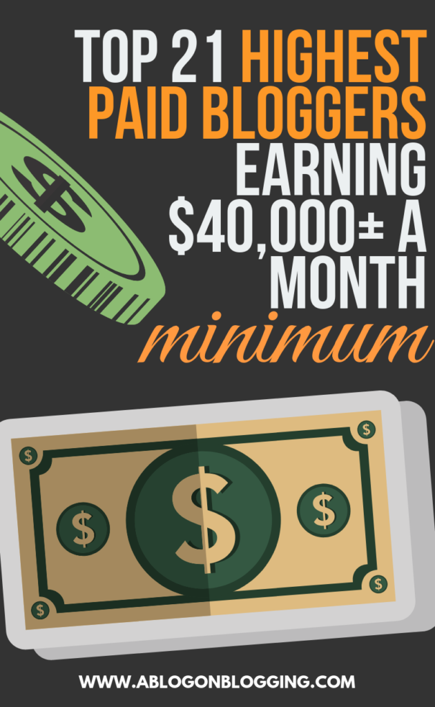 Top 21 Highest Paid Bloggers Earning $40,000+ A Month (Minimum)