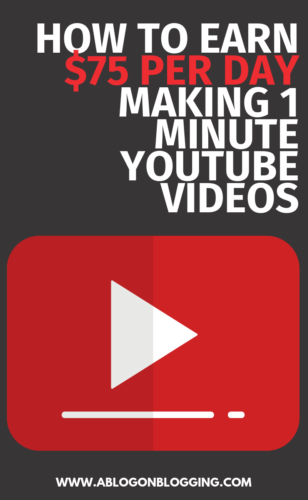 How To Earn $75 Per Day Making 1 Minute YouTube Videos