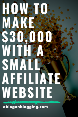 How To Make $30,000 With A Small Affiliate Website